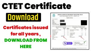 CTET Certificate 2023 Released Download From This Link