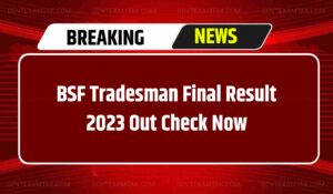 BSF Tradesman Final Result 2023 Out Check Now