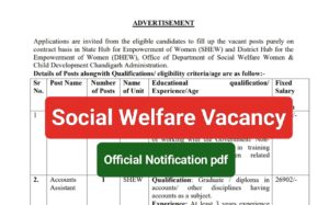 Social Welfare Vacancy 2023 : Notification Out , Check Eligibility And Apply