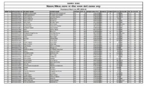 Rajasthan GNM Merit List 2023