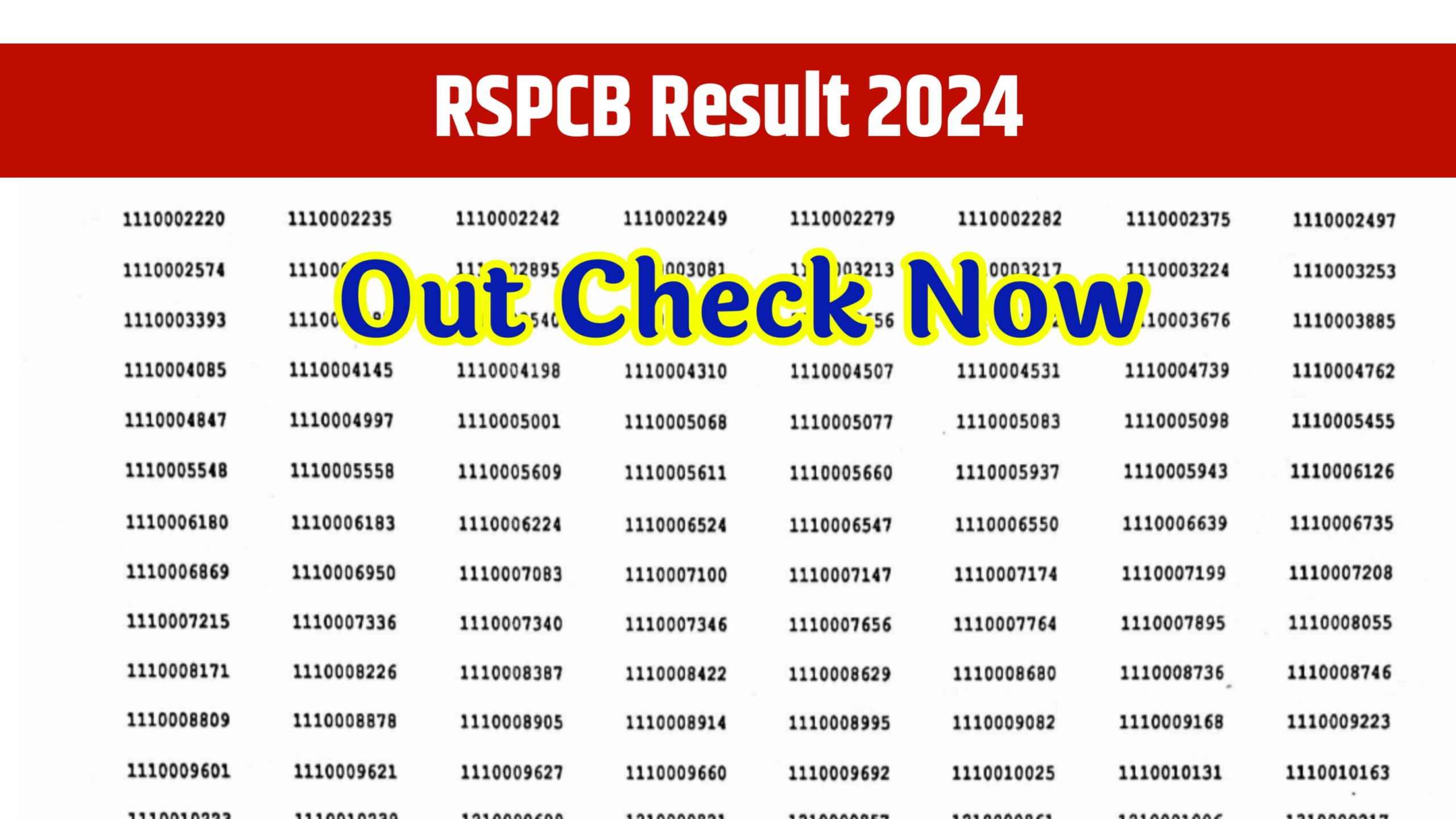 RSPCB Result 2024