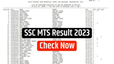 SSC MTS Result 2023 : Result & Cut Off Marks Released Check Now