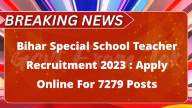 Bihar Special School Teacher Recruitment 2023 : Apply Online For 7279 Posts
