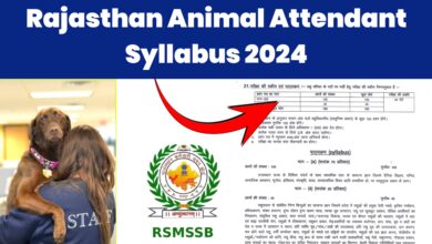 Rajasthan Animal Attendant Syllabus 2024