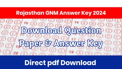 Rajasthan GNM Answer Key 2024