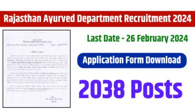 Rajasthan Ayurved Department Recruitment 2024