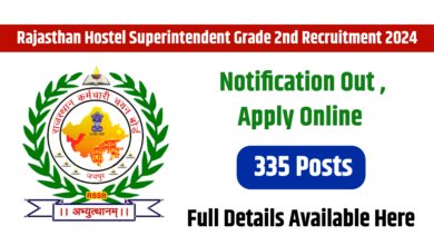 Rajasthan Hostel Superintendent Grade 2 Recruitment 2024