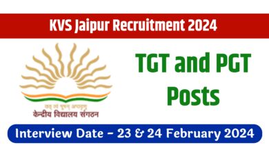 KVS Jaipur Recruitment 2024