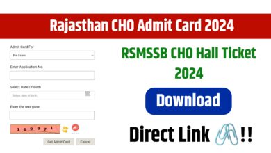Rajasthan CHO Admit Card 2024