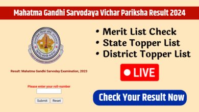 Mahatma Gandhi Sarvodaya Vichar Pariksha Result 2024