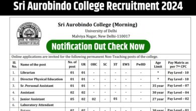 Sri Aurobindo College Recruitment 2024