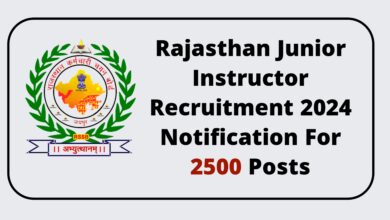 Rajasthan Junior Instructor Recruitment 2024